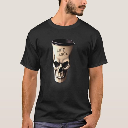 Kaffeekaffin Halloween Cup Skull Death Café T-Shirt (Vorderseite)