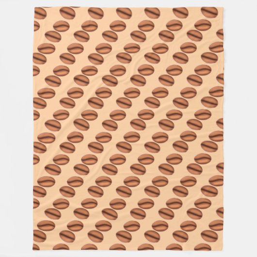 Kaffeekaffinen-Bohnen Fleecedecke (Vorderseite)