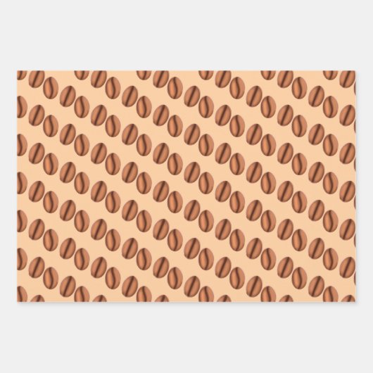 Kaffeekaffinen-Bohnen Geschenkpapier Set (Vorderseite 3)