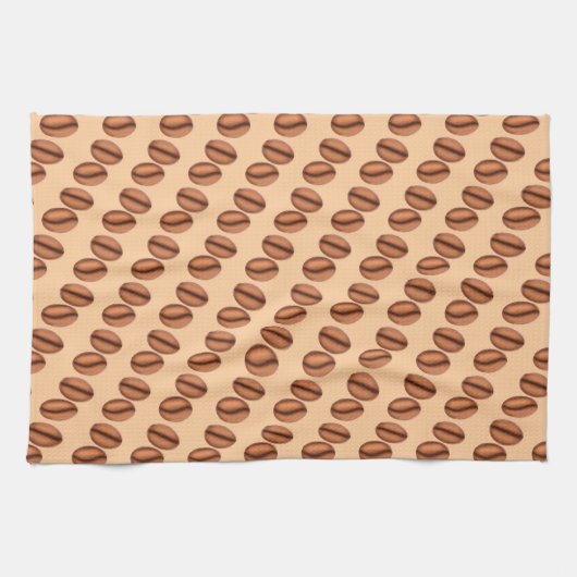Kaffeekaffinen-Bohnen Geschirrtuch (Horizontal)