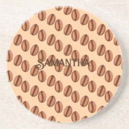 Kaffeekaffinen-Bohnen Getränkeuntersetzer