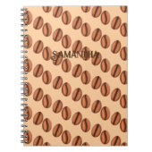 Kaffeekaffinen-Bohnen Notizblock (Vorderseite)