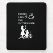 Kaffeekalme Silhouette Kunst Mousepad (Vorne)
