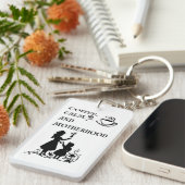 Kaffeekalme Silhouette Kunst Schlüsselanhänger (Vorderseite rechts)