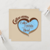 Kaffeekameraden Karte (Vorderseite/Rückseite Beispiel)