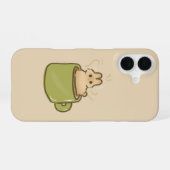 Kaffeekaninchen iPhone 16 Hülle (Rückseite (Horizontal))