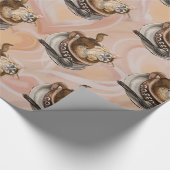 Kaffeekanne Geschenkpapier (Ecke)