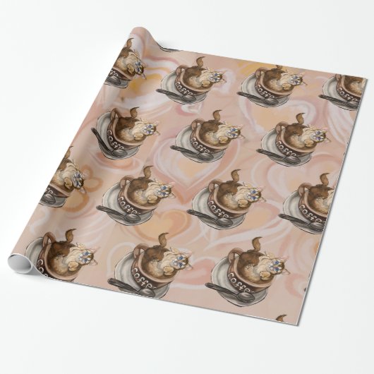 Kaffeekanne Geschenkpapier (Ungerollt)