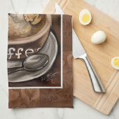 Kaffeekanne Geschirrtuch (Viertel Falte)