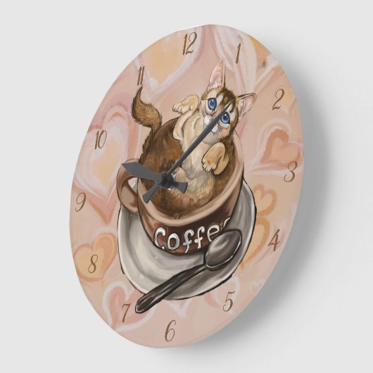 Kaffeekanne Große Wanduhr (Winkel)