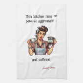 Kaffeekanne im Stil der 50er Jahre personalisiert Geschirrtuch (Vertikal)