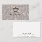 Kaffeekanne Kaffeebohnen Visitenkarte (Vorne/Hinten)