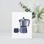 Kaffeekanne Kaffeetasse Postkarte (Stehend Vorderseite)