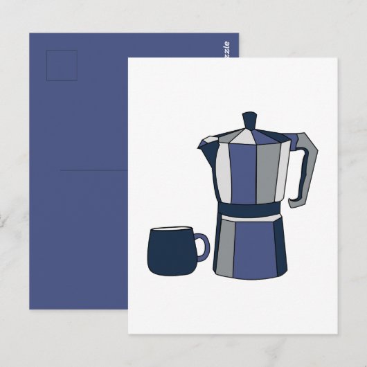 Kaffeekanne Kaffeetasse Postkarte (Vorne/Hinten)