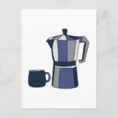 Kaffeekanne Kaffeetasse Postkarte (Vorderseite)