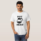 Kaffeekanne Kopf - einfache Zeichnung T-Shirt (Vorne ganz)
