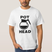 Kaffeekanne Kopf - einfache Zeichnung T-Shirt (Vorderseite)
