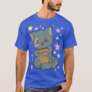 Kaffeekanne mit Kaffeemaschine und Niedliche Anime T-Shirt