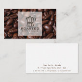 Kaffeekanne und -bohnen visitenkarte (Vorne/Hinten)