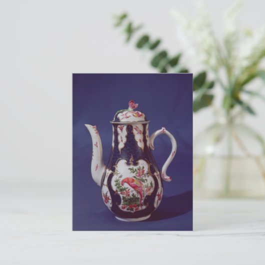 Kaffeekanne Worcester, mit Vögeln dekoriert Postkarte (Stehend Vorderseite)