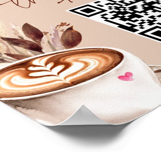 Kaffeekapture mit Liebe Poster (Ecke)