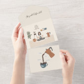 Kaffeekarte All In One Einladung (Abreißen)