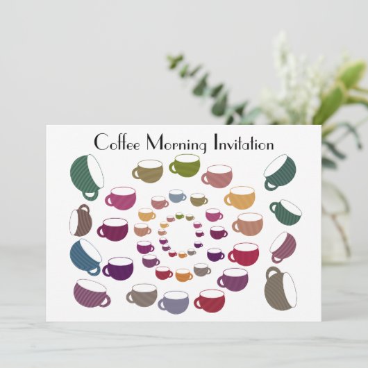 Kaffeekarte Einladung (Stehend Vorderseite)