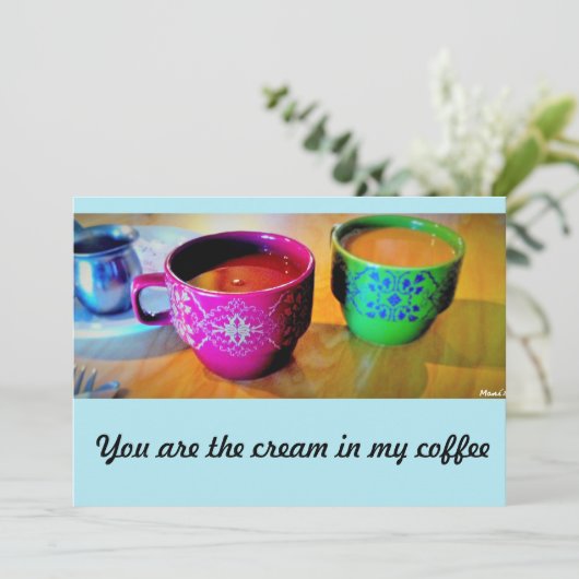 Kaffeekarte Einladung (Stehend Vorderseite)