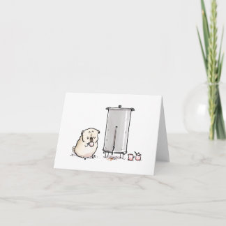 Kaffeekarte für 1 - Mops Karte