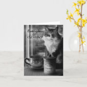 Kaffeekarte Karte (Gelbe Blume)