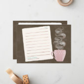 Kaffeekarte Mitteilungskarte (Vorderseite/Rückseite Beispiel)