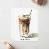 Kaffeekarte Mitteilungskarte (Vorderseite/Rückseite Beispiel)