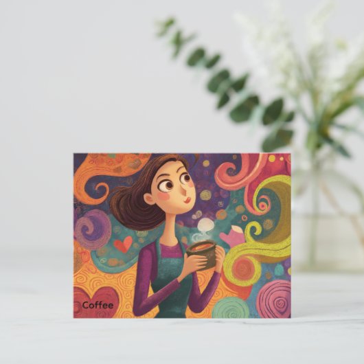 Kaffeekarte Postkarte (Stehend Vorderseite)