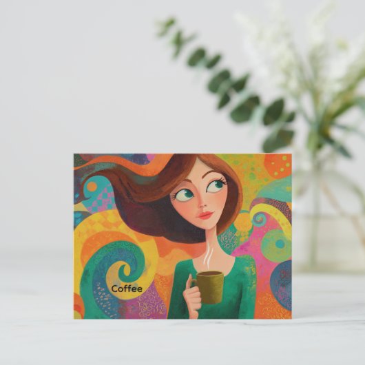 Kaffeekarte Postkarte (Stehend Vorderseite)