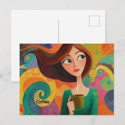 Kaffeekarte Postkarte (Vorne/Hinten)