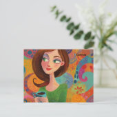 Kaffeekarte Postkarte (Stehend Vorderseite)