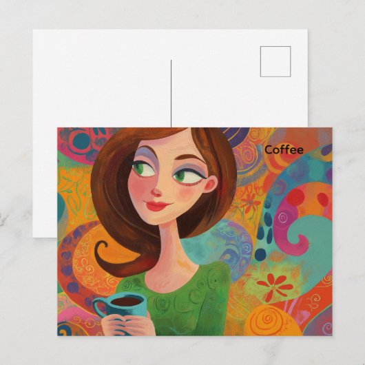 Kaffeekarte Postkarte (Vorne/Hinten)