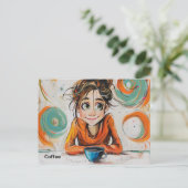 Kaffeekarte Postkarte (Stehend Vorderseite)