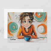 Kaffeekarte Postkarte (Vorne/Hinten)