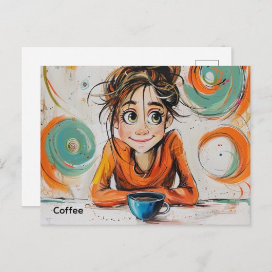 Kaffeekarte Postkarte (Vorne/Hinten)