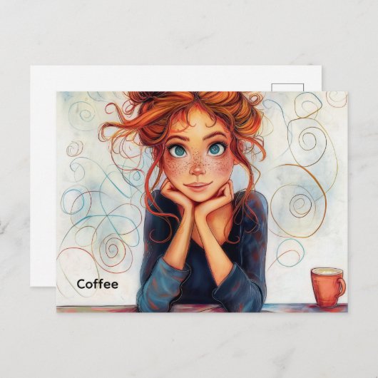 Kaffeekarte Postkarte (Vorne/Hinten)