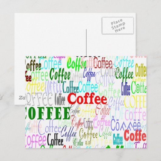 Kaffeekarte Postkarte (Vorne/Hinten)
