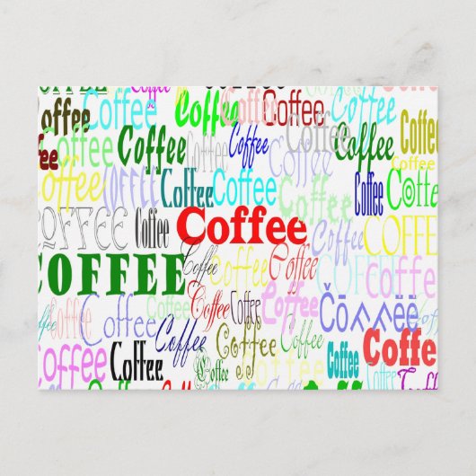 Kaffeekarte Postkarte (Vorderseite)