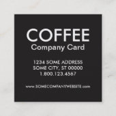 Kaffeekarte Quadratische Visitenkarte (Vorderseite)