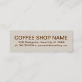 Kaffeekarte (rückwärts) treuekarte (Rückseite)