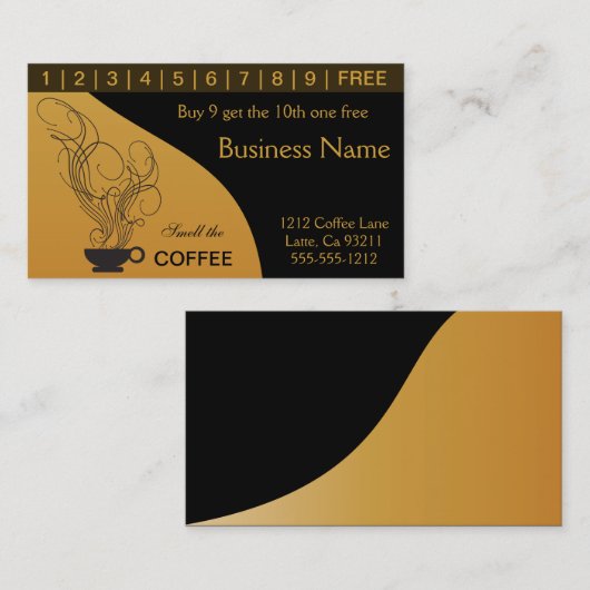 Kaffeekarte Treuekarte (Vorne/Hinten)