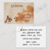 Kaffeekarte und Bohnen Zeitgenössische Visitenkart Visitenkarte (Vorne/Hinten)