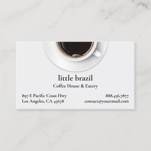 Kaffeekarte Visitenkarte (Vorderseite)