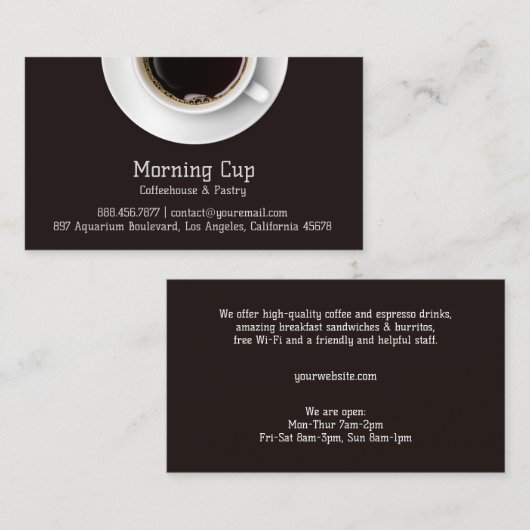 Kaffeekarte Visitenkarte (Vorne/Hinten)