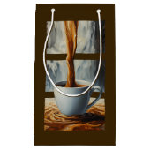 Kaffeekaskade Kunst mit Surreal Wasserfall Flow Kleine Geschenktüte (Vorderseite)
